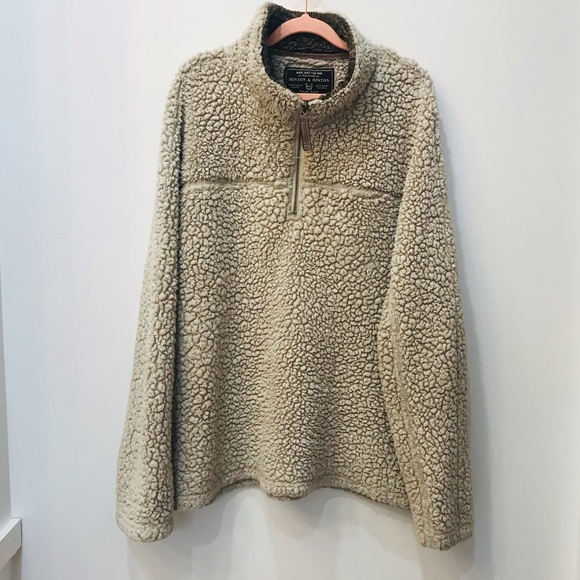 True Grit Frosty Tipped Pile 1/2 Zip Large - Picture 2 of 9